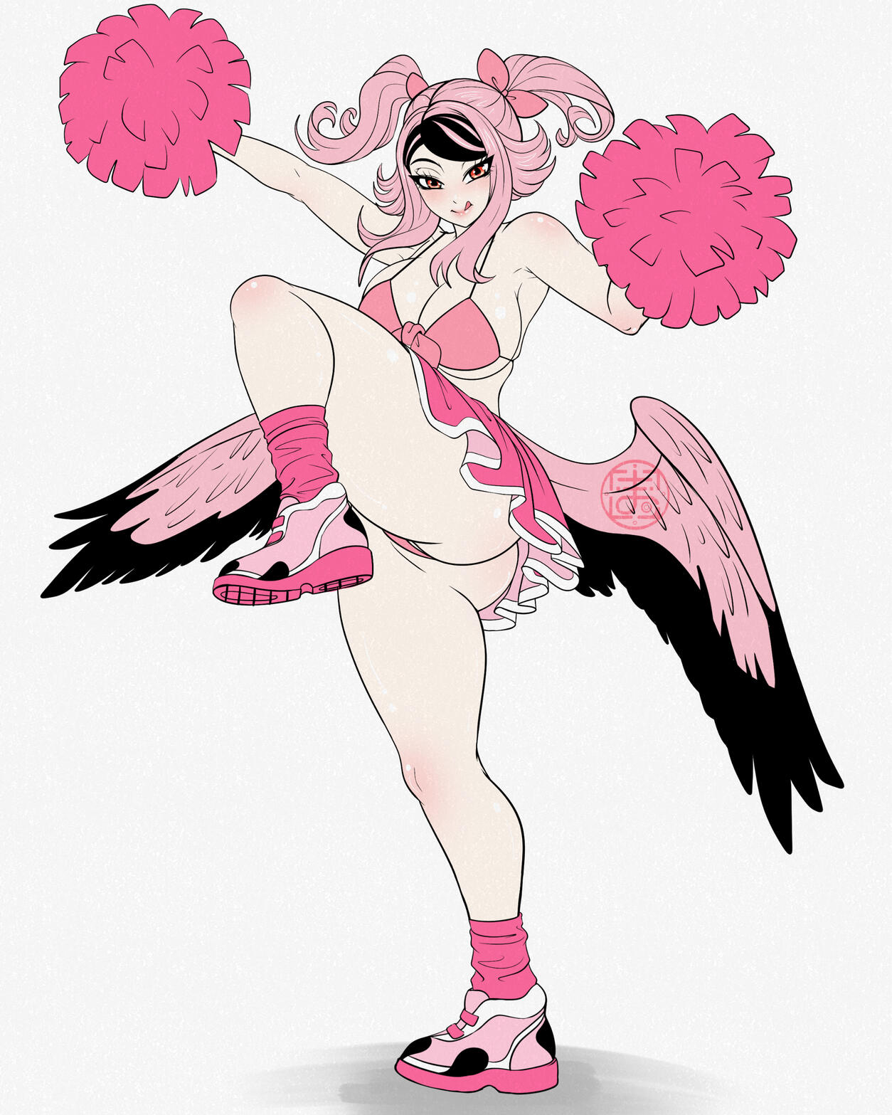 Flamingo Girl Cheerleader